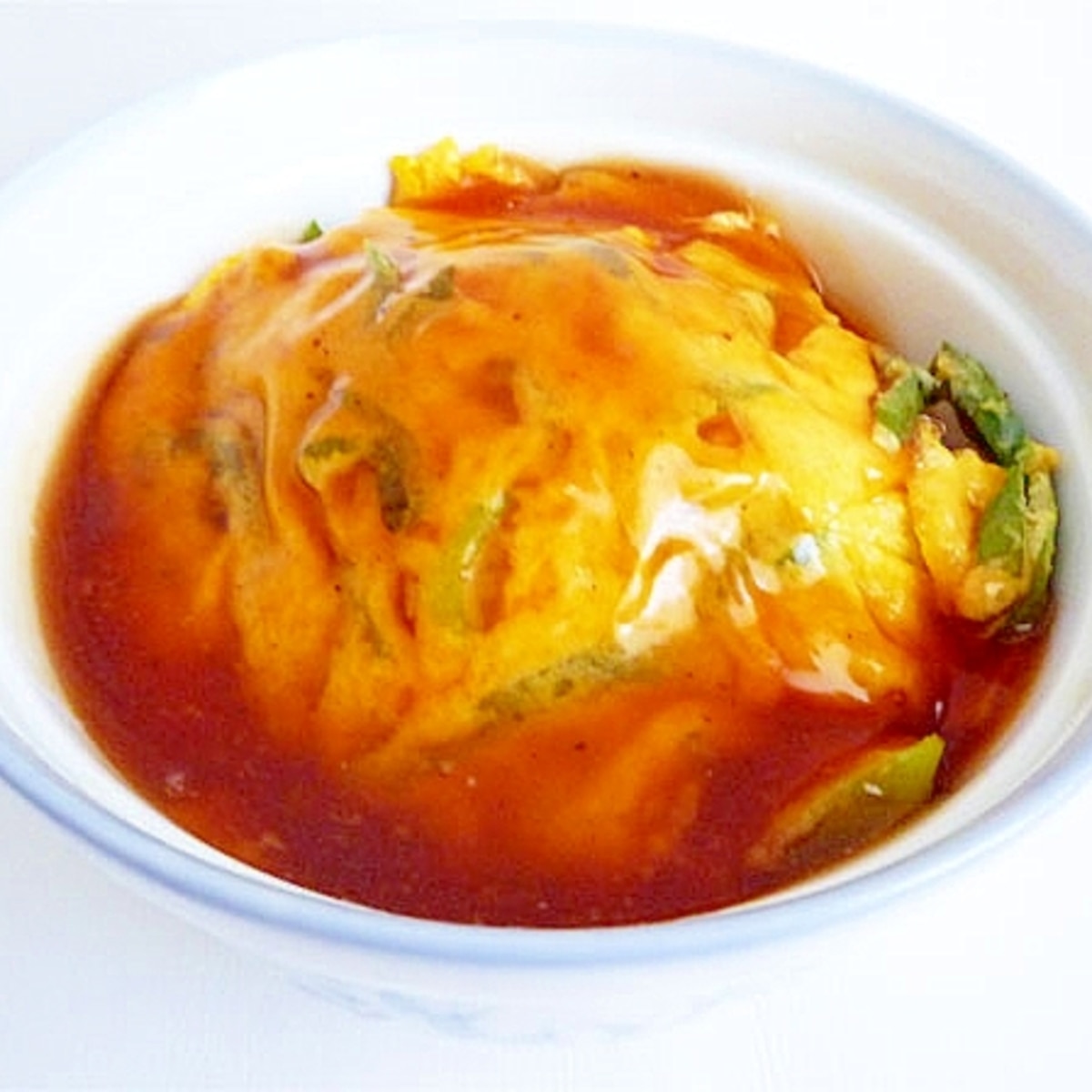 フライパン1つで 長ねぎと卵の甘酢あんかけ天津丼 レシピ 作り方 By Liqueur 楽天レシピ